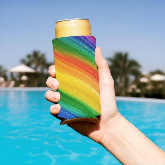 Lebendiger Regenbogen der Farben Selters Dosenkühler (In Situ Pool)