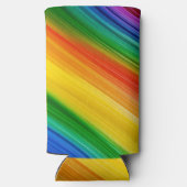 Lebendiger Regenbogen der Farben Selters Dosenkühler (Rückseite)
