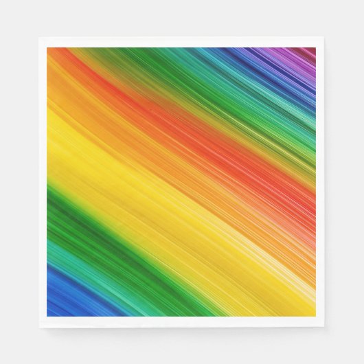 Lebendiger Regenbogen der Farben Serviette (Vorderseite)