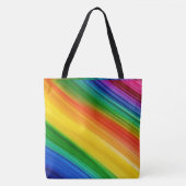 Lebendiger Regenbogen der Farben Tasche (Vorderseite)