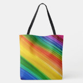 Lebendiger Regenbogen der Farben Tasche (Rückseite)