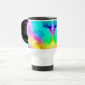 Lebendiger Regenbogen Fluffige Felltextur-75201 Reisebecher (Vorderseite Links)