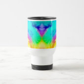 Lebendiger Regenbogen Fluffige Felltextur-75201 Reisebecher (Mittel)