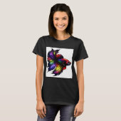 Lebendiger Regenbogen Kampffisch T-Shirt (Vorne ganz)