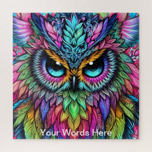 Lebendiger Regenbogen Neon-Psychedelische Natur & Puzzle
