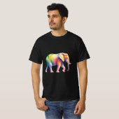 Lebendiger Regenbogen-Safari-Elefant T-Shirt (Vorne ganz)