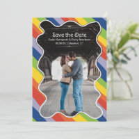 Lebendiger Regenbogen-Schlangenlinien-Rahmen Moder