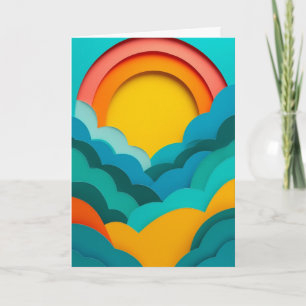 Lebendiger Regenbogen-Sonnenaufgang Karte