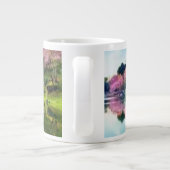Lebendiger Regenbogen-Tintenspritzer-Mug Jumbo-Tasse (Rückseite)