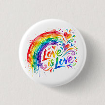 Lebendiger Regenbogen-Wasserfarbspritzer "Liebe is