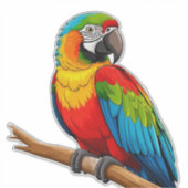 Lebendiger Regenbogenpapagei Aufkleber (Vorderseite)