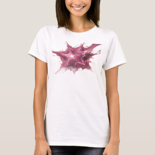Lebendiger rosa abstrakter Sterne Modeprint T-Shirt
