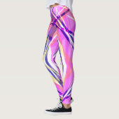 Lebendiger, rosa, blau, gelb, funky Gym Leggings (Links)