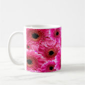 Lebendiger rosa Gerbera-Daisy-Muster-Becher | Kühn Kaffeetasse (Links)