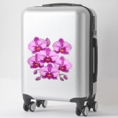 Lebendiger rosa Orchideen-Blütencluster Aufkleber (Koffer)