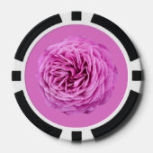 Lebendiger Rosa Rosen Ausschnitt Pokerchips (Vorderseite)
