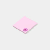 Lebendiger Rosa Rosen Ausschnitt Post-it Klebezettel (angewinkelt)
