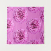 Lebendiger Rosa Rosen Ausschnitt Wandteppich (Vorderseite (Horizontal))
