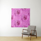 Lebendiger Rosa Rosen Ausschnitt Wandteppich (Beispiel (Horizontal))