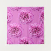Lebendiger Rosa Rosen Ausschnitt Wandteppich (Vorderseite)