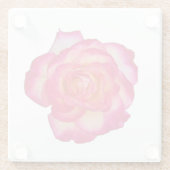 Lebendiger Rosa Rosenuntersetzer Glasuntersetzer (Rückseite)