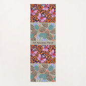 Lebendiger rosa und orangefarbener spiralförmiger yogamatte (Vorderseite)