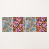 Lebendiger rosa und orangefarbener spiralförmiger yogamatte (Vorderseite (Horizontal))