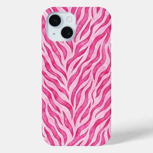 Lebendiger Rosa Zebradruck Case-Mate iPhone Hülle (Rückseite)