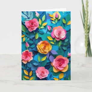 Lebendiger Rosenpapergarten Karte
