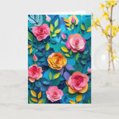Lebendiger Rosenpapergarten Karte (Gelbe Blume)