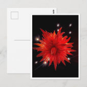 Lebendiger roter Glas-Sternenexplosion-Kronleuchte Postkarte (Vorne/Hinten)