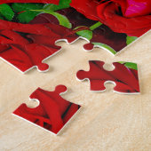 Lebendiger roter Rosengarten Floral benutzerdefini Puzzle (Seite)