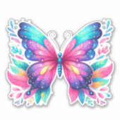 lebendiger Schmetterling Aufkleber (Vorderseite)