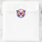 Lebendiger Schmetterling Galaxy Runder Aufkleber (Tasche)