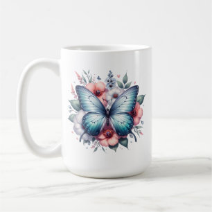 Lebendiger Schmetterlings-Blumenstrauß Art-96283 Kaffeetasse