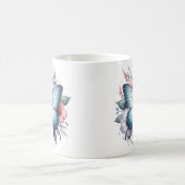 Lebendiger Schmetterlings-Blumenstrauß Art-96283 Kaffeetasse (Mittel)