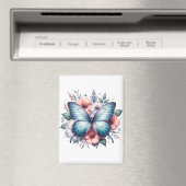 Lebendiger Schmetterlings-Blumenstrauß Art-96283 Magnet (In Situ (Geschirrspüler))