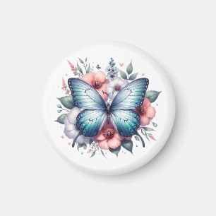 Lebendiger Schmetterlings-Blumenstrauß Art-96283 Magnet