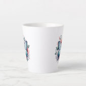 Lebendiger Schmetterlings-Blumenstrauß Art-96283 Milchtasse (Vorderseite)