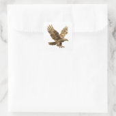 Lebendiger silberner abstrakter Geschenkaufkleber Quadratischer Aufkleber (Tasche)