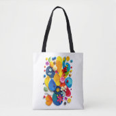 Lebendiger Sommer Botanischer Abstrakter Pop-Art Tasche (Vorderseite)