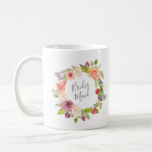 Lebendiger Sommerblumenkranz Brautjungfer Tasse