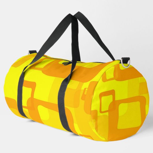 Lebendiger Sonnenschein-Fluss – Moderne abstrakte Duffle Bag (Linke Ecke)