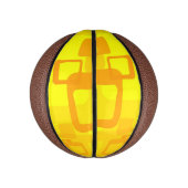 Lebendiger Sonnenschein-Fluss – Moderne abstrakte Mini Basketball (Vertikal)