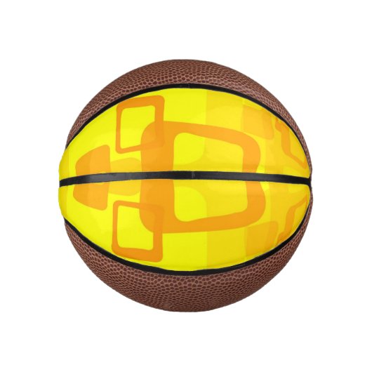 Lebendiger Sonnenschein-Fluss – Moderne abstrakte Mini Basketball (Vorderseite)