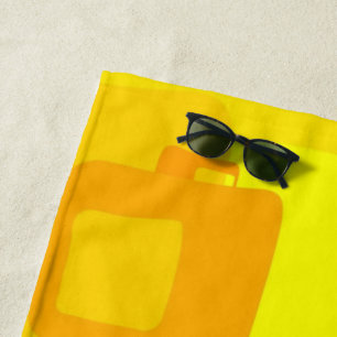 Lebendiger Sonnenschein-Fluss – Moderne abstrakte Strandtuch