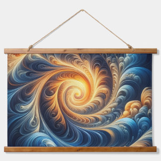 Lebendiger Spiral-Teppich | Kosmische Wandkunst