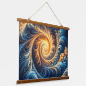 Lebendiger Spiral-Teppich | Kosmische Wandkunst (Gewinkelt)