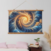 Lebendiger Spiral-Teppich | Kosmische Wandkunst (Schlafzimmer)