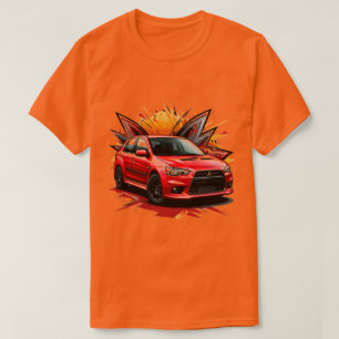 Lebendiger Sportwagen mit Farbtupfer T-Shirt